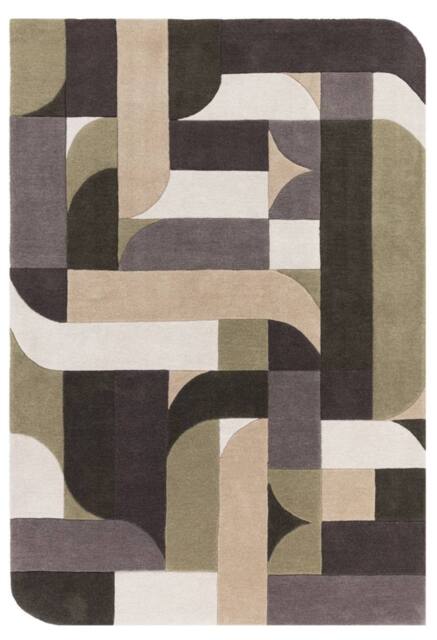 The Rug Shop UK Green Handmade Modern Geometric Abstract Easy To Clean Area Rug - Size: 160 cm x 230 cm - image 1