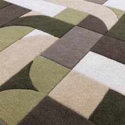 The Rug Shop UK Green Handmade Modern Geometric Abstract Easy To Clean Area Rug - Size: 160 cm x 230 cm - thumbnail 2