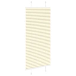 Berkfield Home Pleated Blind Cream 65x100 cm Fabric Width 64.4 cm Polyester - thumbnail 4