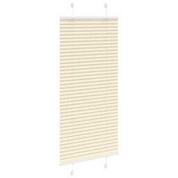 Berkfield Home Pleated Blind Cream 65x100 cm Fabric Width 64.4 cm Polyester - thumbnail 3
