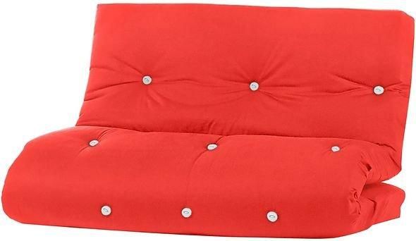 Rest Relax Fibre Foam Filled, Futon Replacement Mattress, Red - Size: Double - image 1