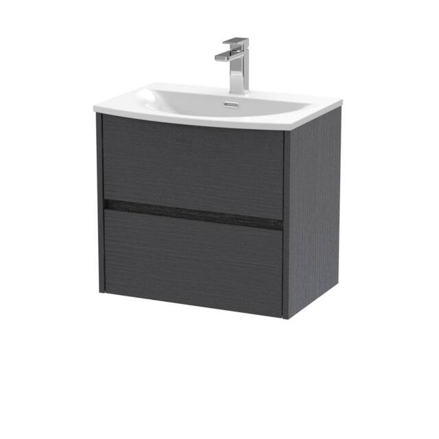 Balterley Chartley 2 Drawer Wall Hung Vanity Basin Unit, Graphite Grey, 600mm in Grey - image 1