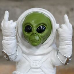 Gifts Direct 2 U Up Yours Alien Ornament in White - thumbnail 3