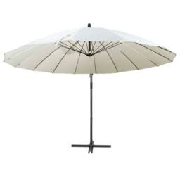 Berkfield Home Hanging Parasol White 3 m Aluminium Pole