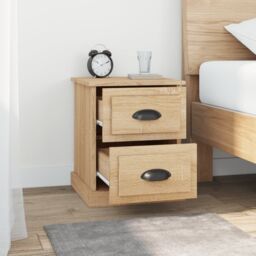 Berkfield Home Bedside Cabinets 2 pcs Sonoma Oak 39x39x47.5 cm Engineered Wood in Brown - thumbnail 4