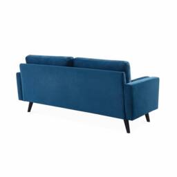 sweeek 3-seater fabric sofa with vintage style in Dark Blue - thumbnail 8