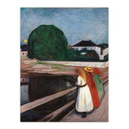 Artery8 Edvard Munch Framed Wall Art Print Young Girls on the Bridge - Size: A4 - thumbnail 3