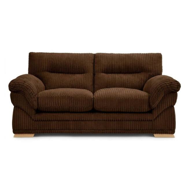 SOFASELECTION UK Amalfi 2 Seater Claude Sofa Modern Plush Fabric in Brown - Size: 2 Pack - image 1