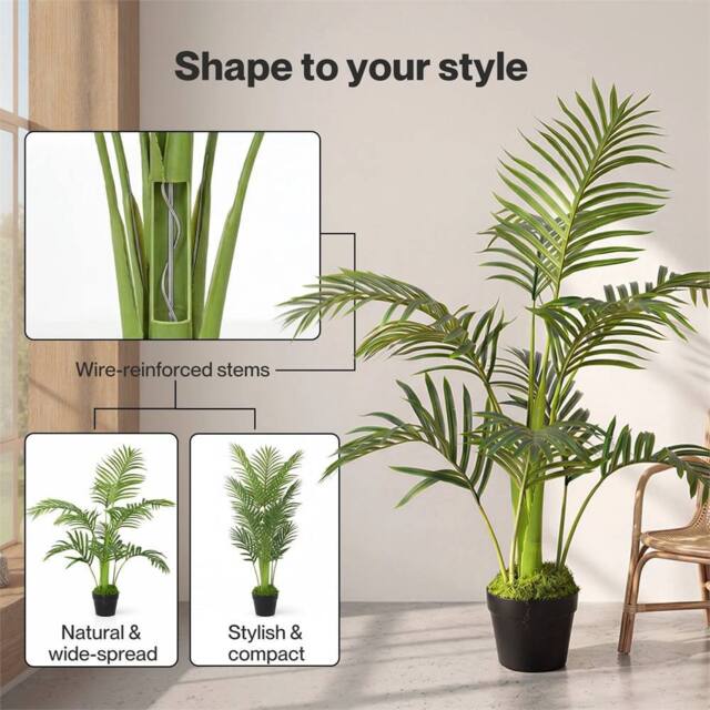 Havendro Artificial Plant Home Office Decor Realistic Faux Tree in Green - Size: 0.6m2 - image 1