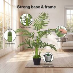 Havendro Artificial Plant Home Office Decor Realistic Faux Tree in Green - Size: 0.6m2 - thumbnail 4