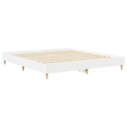 Berkfield Home Bed Frame No Mattress White 200x200 cm Engineered Wood - thumbnail 4