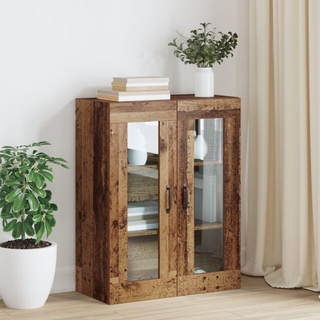Berkfield Home Hanging Wall Cabinet Brown 69.5 x 34 x 90 cm Engineered wood - image 1