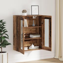 Berkfield Home Hanging Wall Cabinet Brown 69.5 x 34 x 90 cm Engineered wood - thumbnail 4