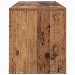 Berkfield Home TV Cabinet with LED Lights Old Wood 120x35x40 cm Engineered Wood in Brown - Size: 120 x 35 x 40 cm - thumbnail 8