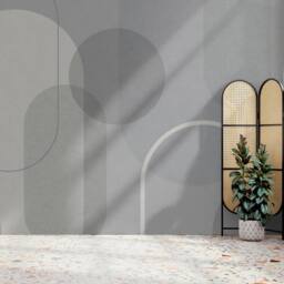 Superfresco Easy Arched Geo Muted Blue Print To Order 3m x 2.8m Mural - thumbnail 1