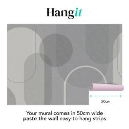Superfresco Easy Arched Geo Muted Blue Print To Order 3m x 2.8m Mural - thumbnail 3