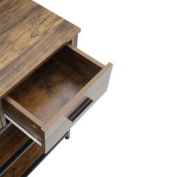 KORVIXA Retro Console Table 3 Drawers in Brown - Size: 0.6m2 - thumbnail 4