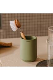 Cosmic Toothbrush Holder, Big & Durable, Polyresin Mandarin, Saona Collection in Orange - thumbnail 5