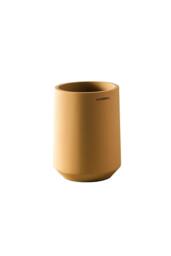 Cosmic Toothbrush Holder, Big & Durable, Polyresin Mandarin, Saona Collection in Orange