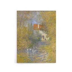 "Artery8 The Geese Impressionist Painting Monet Vintage Canvas Wall Art in Green - Size: W18"" x H24""" - thumbnail 1