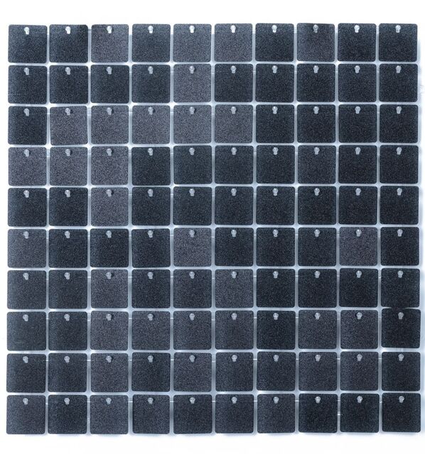 Neel Blue Glitter Shimmer Sequin Wall Panels, 30cm x 30cm in Black - Size: 30 cm x 30 cm - image 1