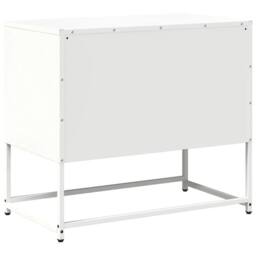 Berkfield Home TV Cabinet White 68x39x60.5 cm Steel - thumbnail 8