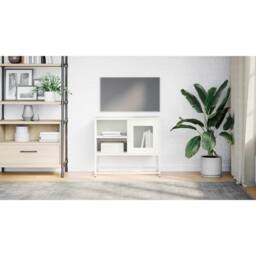 Berkfield Home TV Cabinet White 68x39x60.5 cm Steel