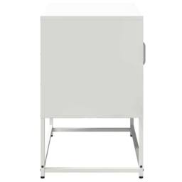 Berkfield Home TV Cabinet White 68x39x60.5 cm Steel - thumbnail 7