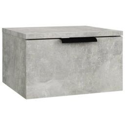 Berkfield Home Wall-mounted Bedside Cabinet Concrete Grey 34x30x20 cm - Size: 34 x 30 x 20 cm - thumbnail 2