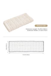 Living and Home Plush Quilted Non-slip Sofa Protector in White - Size: Extra Large - thumbnail 8