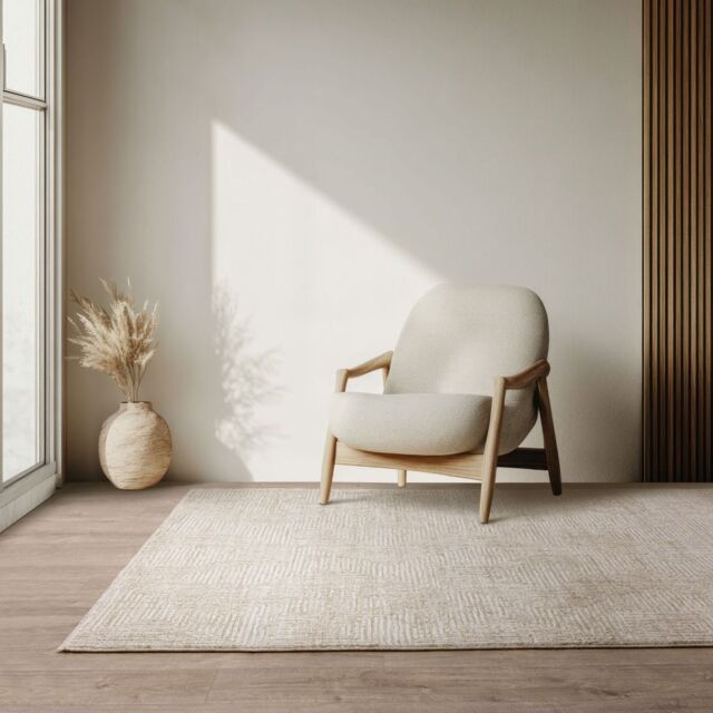 The Rug Shop UK Modern Abstract Natural Polyester Cotton Backing Area Rug - Size: 200 cm x 300 cm - image 1