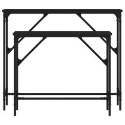 Berkfield Home Decorative Console Tables 2 pcs Black Engineered Wood - thumbnail 4