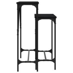 Berkfield Home Decorative Console Tables 2 pcs Black Engineered Wood - thumbnail 5