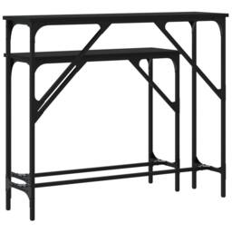 Berkfield Home Decorative Console Tables 2 pcs Black Engineered Wood - thumbnail 6