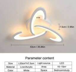 Goeco LED Ceiling Light Dimmable 30W for Kitchen Bedroom Balcony Hallway in White - thumbnail 6