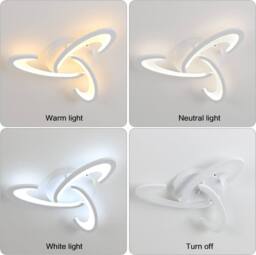 Goeco LED Ceiling Light Dimmable 30W for Kitchen Bedroom Balcony Hallway in White - thumbnail 9