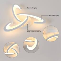 Goeco LED Ceiling Light Dimmable 30W for Kitchen Bedroom Balcony Hallway in White - thumbnail 7