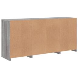 Berkfield Home Sideboard with LED Lights Grey Sonoma 142.5x37x67 cm - thumbnail 8