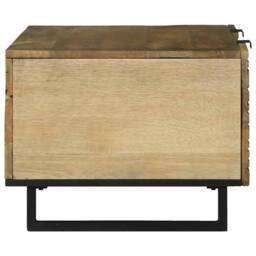 Berkfield Home Coffee Table 100x54x40 cm - Solid Mango Wood in Brown - Size: 100 x 54 x 40 cm - thumbnail 4