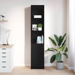 Berkfield Home Highboard Black Oak 37.5x35x180 cm Engineered Wood - thumbnail 3