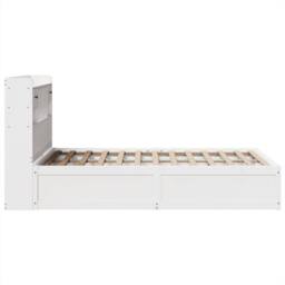Berkfield Home Bed Frame without Mattress White 135x190 cm Double Solid Wood Pine - thumbnail 6