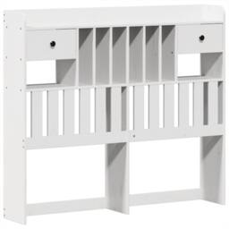 Berkfield Home Bed Frame without Mattress White 135x190 cm Double Solid Wood Pine - thumbnail 8