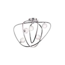 Netlighting Lux Ceiling 5 Light G9 Polished Chrome in Silver