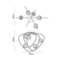 Netlighting Lux Ceiling 5 Light G9 Polished Chrome in Silver - thumbnail 2