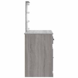 Berkfield Home Beautiful Dressing Table with LED Lights Grey Sonoma 90x42x132.5 cm - thumbnail 6