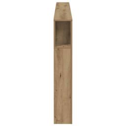 Berkfield Home Headboard Cabinet Artisian Oak 200x18.5x102.5 cm Engineered Wood in Brown - thumbnail 5