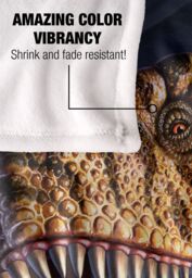 JQ Licensing Jlo T-Rex Ripping Dinosaur Silky Touch Super Soft Throw Blanket 152 X 127 cm in White - thumbnail 4