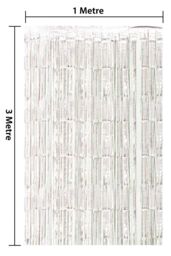Netagon Shimmer Tinsel Curtain 3M x 1M Silver - thumbnail 3