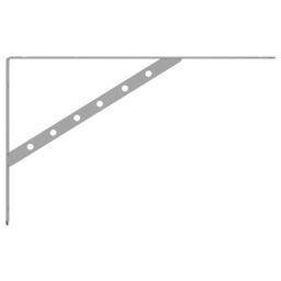 Berkfield Home Shelf Brackets 4 pcs 40x2.5x25 cm Silver Stainless Steel - thumbnail 6