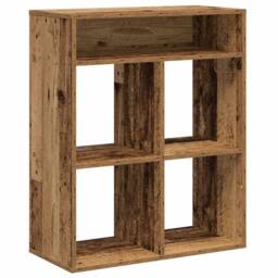 Berkfield Home Book Cabinet Old Wood 66x31x80 cm Engineered Wood in Brown - Size: 66 x 31 x 80 cm - thumbnail 1